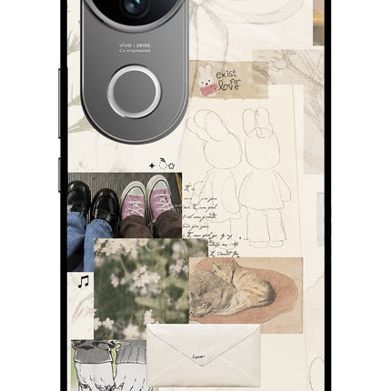Soft Aesthetic Vivo V50 5G Glass Case