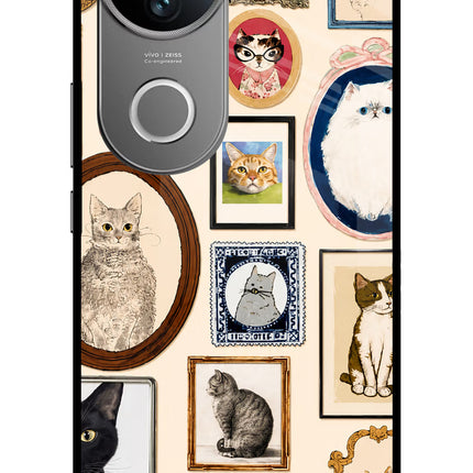 Mirror Cats Vivo V50 5G Glass Case
