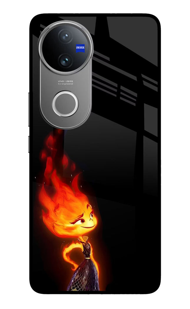 Ember Flame Vivo V50 5G Glass Case