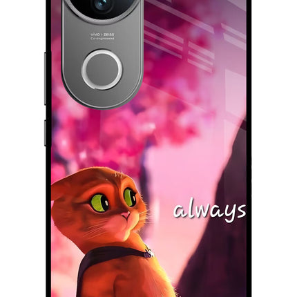 Always Cat Vivo V50 5G Glass Case