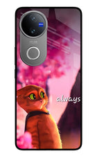 Always Cat Vivo V50 5G Glass Case