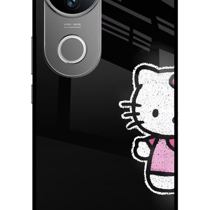 Kitty Charm Vivo V50 5G Glass Case