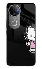 Kitty Charm Vivo V50 5G Glass Case