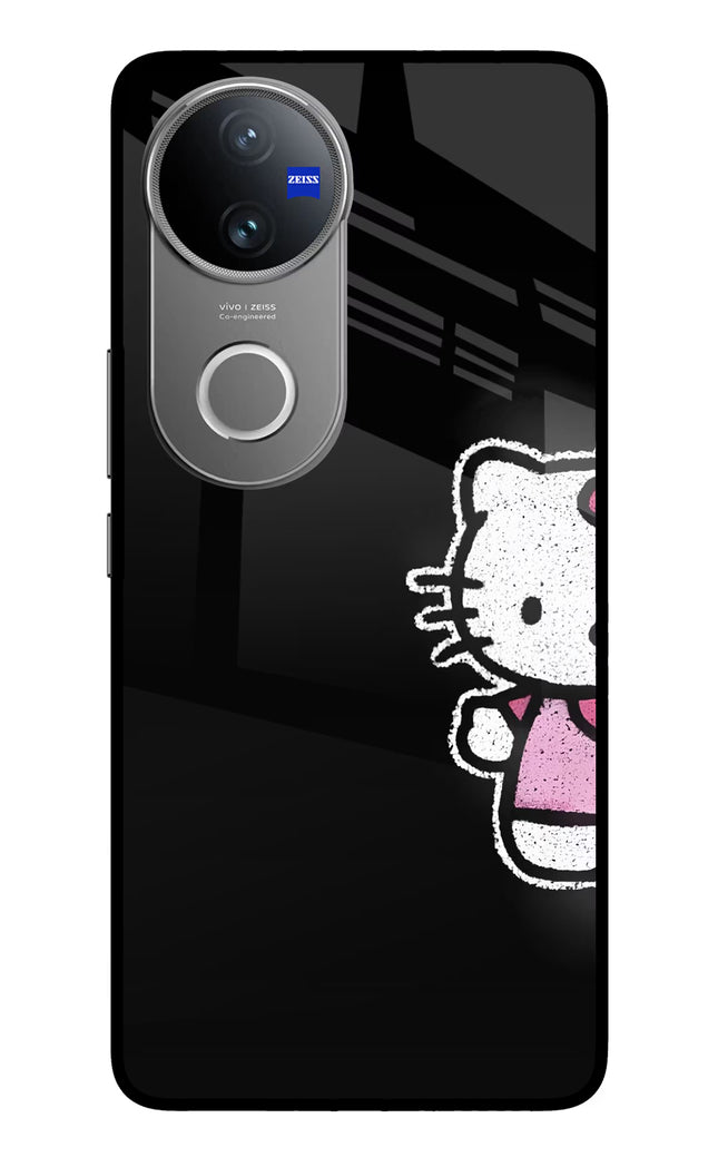 Kitty Charm Vivo V50 5G Glass Case