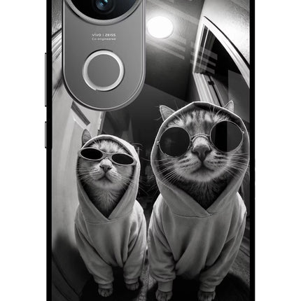 Hood Cats Vivo V50 5G Glass Case