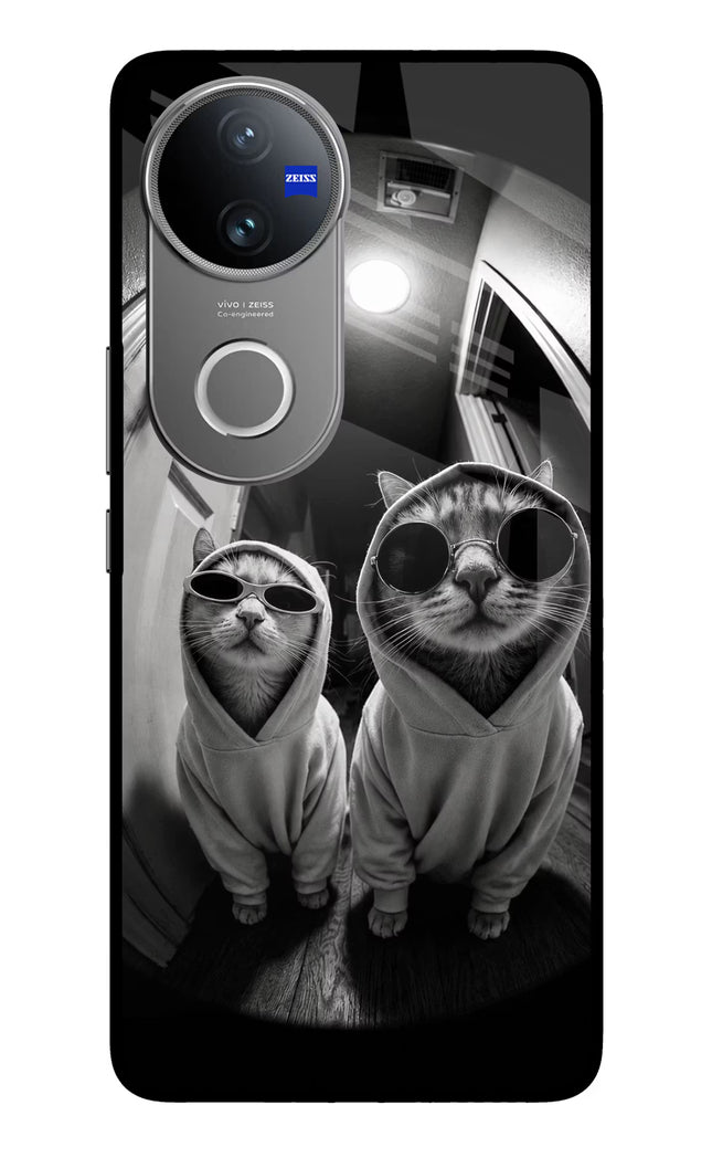 Hood Cats Vivo V50 5G Glass Case