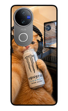 Gamer Cat Energy Vivo V50 5G Glass Case