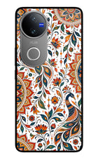 White Mayura Vivo V50 5G Glass Case
