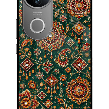 Green Pataka Vivo V50 5G Glass Case