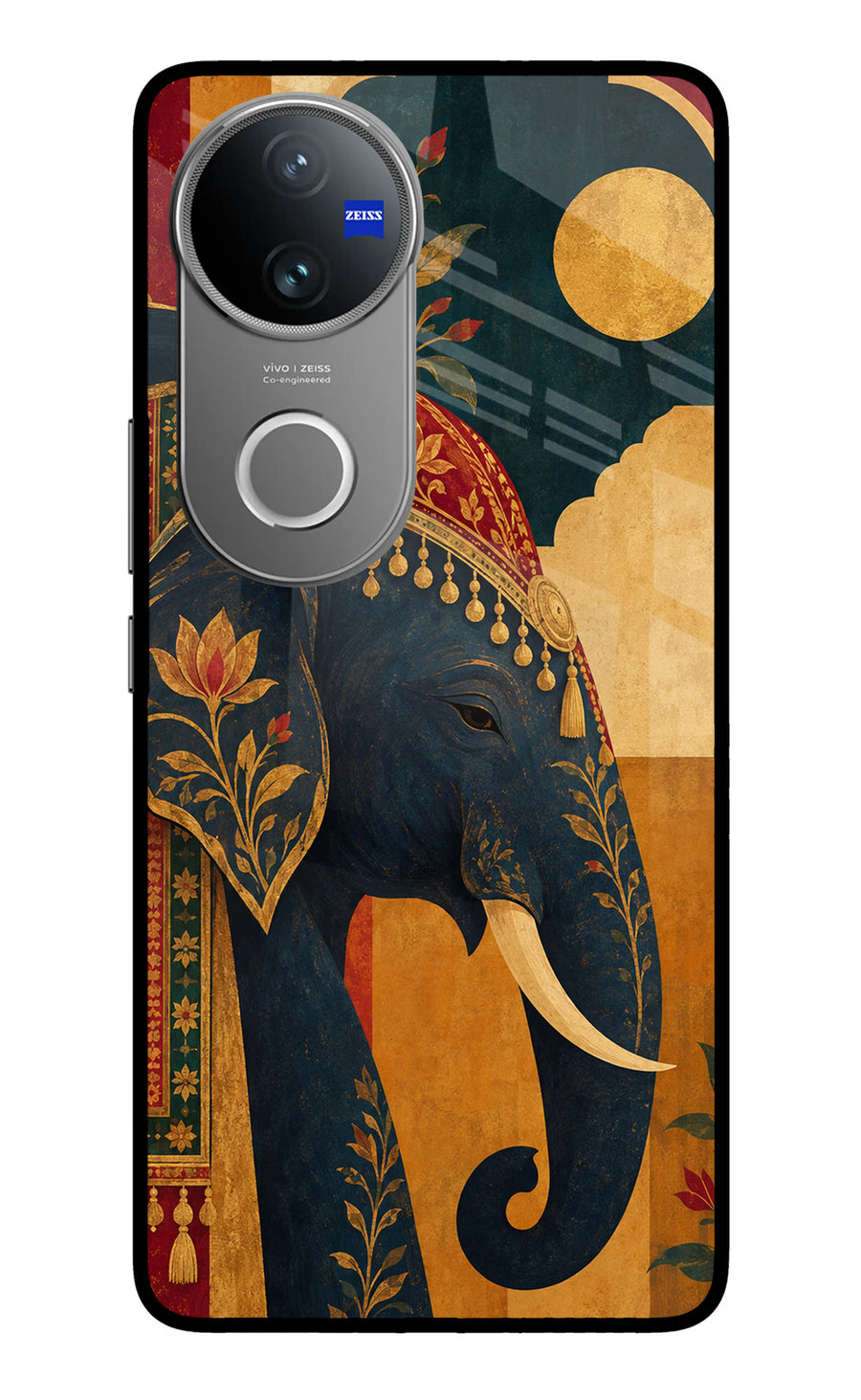 Royal Elephant Vivo V50 5G Back Cover, Glass case