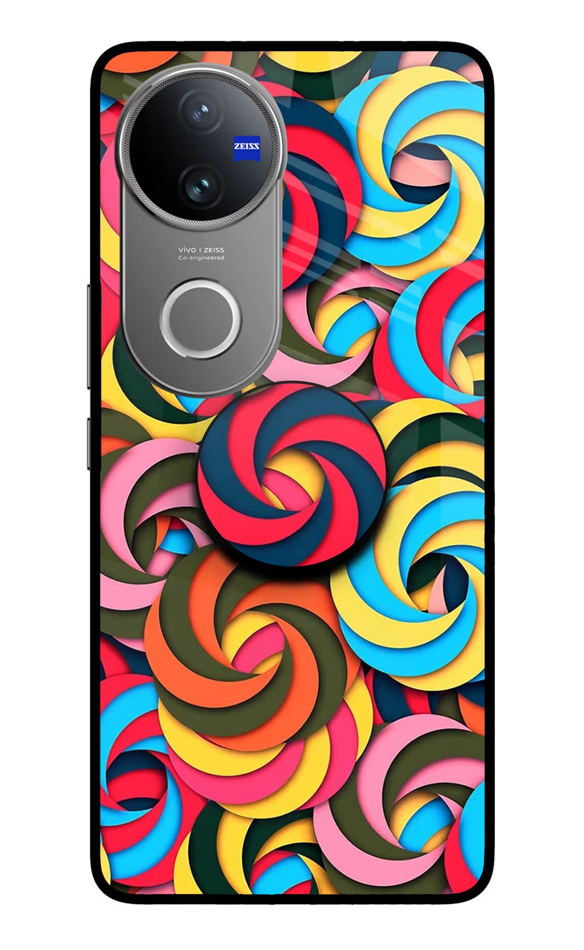 Spiral Pattern Vivo V50 5G Pop Case by Casekaro