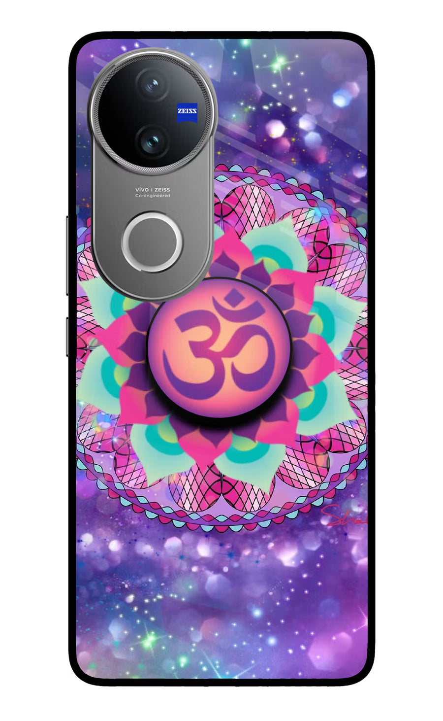 Om Purple Vivo V50 5G Pop Case, Metal case