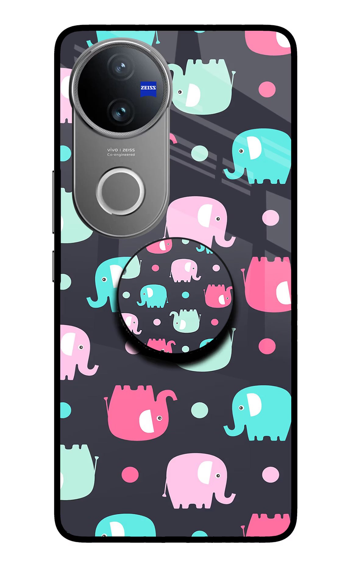 Baby Elephants Vivo V50 5G Pop Case by Casekaro