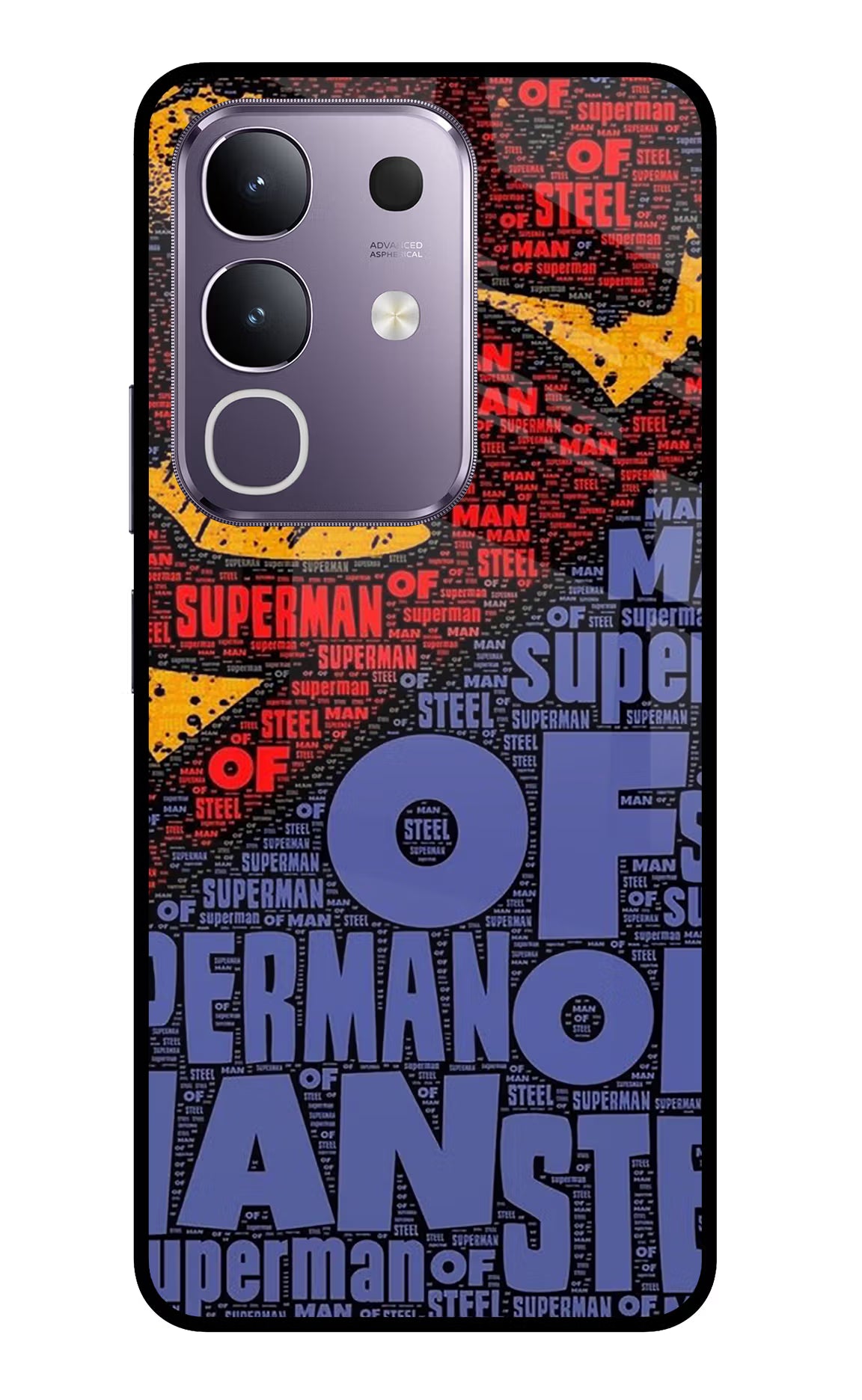Superman Vivo T4x 5G Glass Case Back Cover by Casekaro