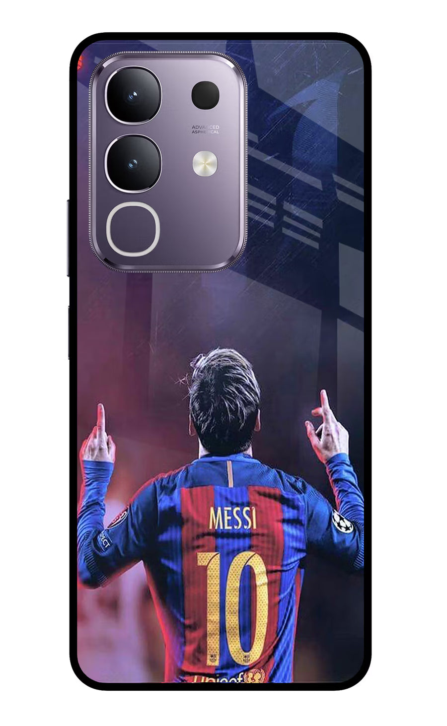 Messi Vivo T4x 5G Back Cover, Glass case