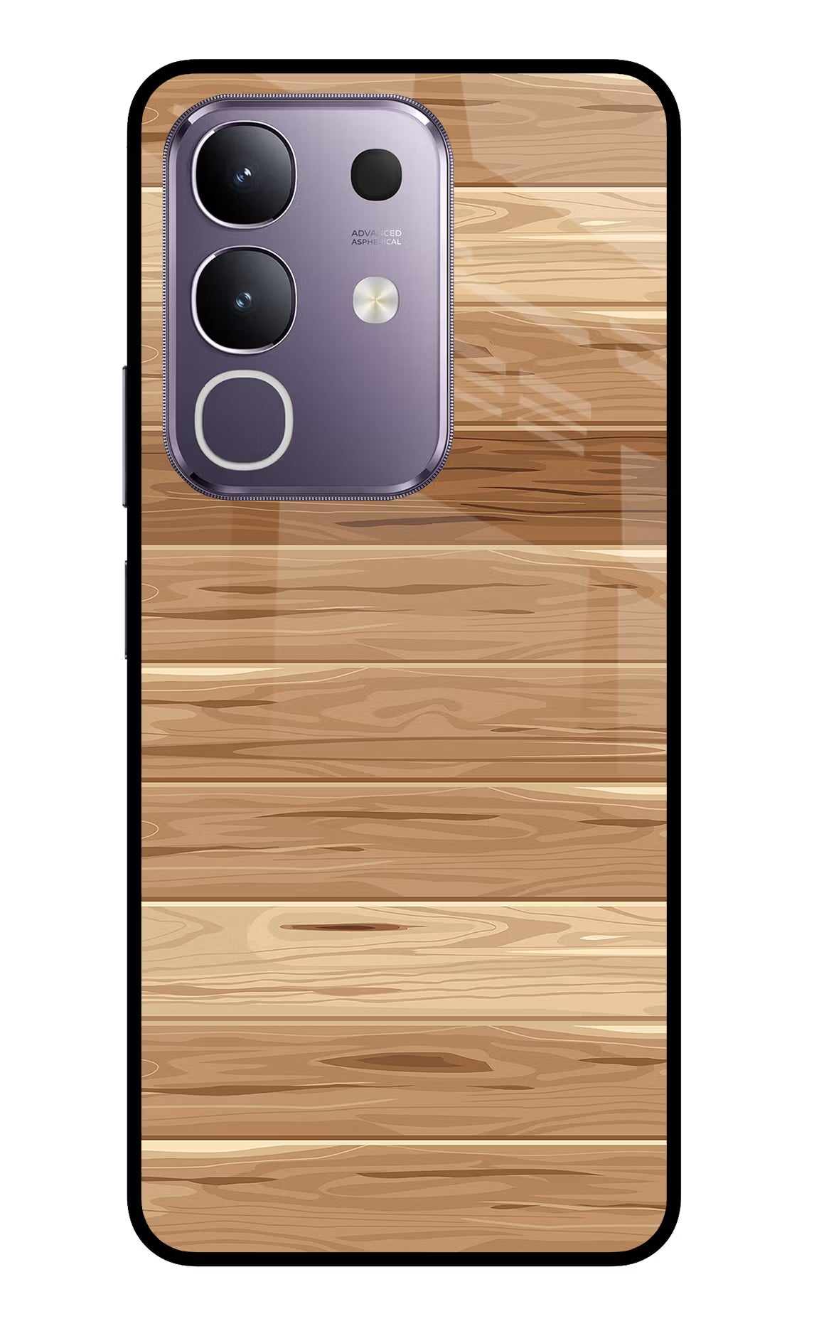 Wooden Vector Vivo T4x 5G Glass Case Back Cover by Casekaro