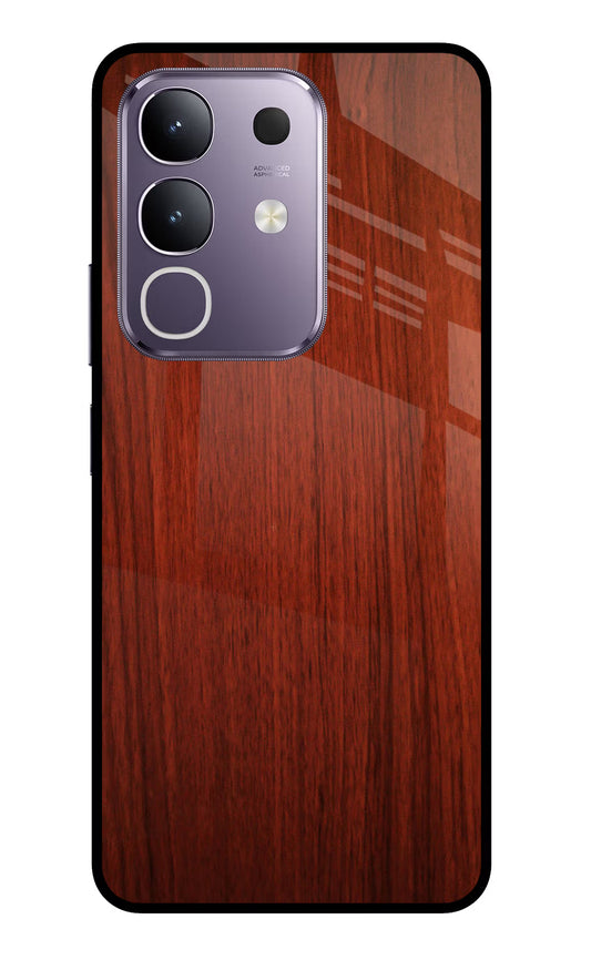 Wooden Plain Pattern Vivo T4x 5G Glass Case