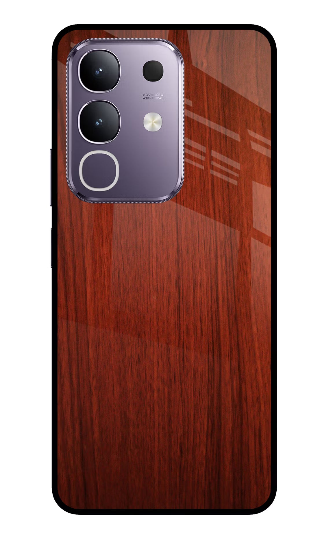 Wooden Plain Pattern Vivo T4x 5G Glass Case Back Cover by Casekaro