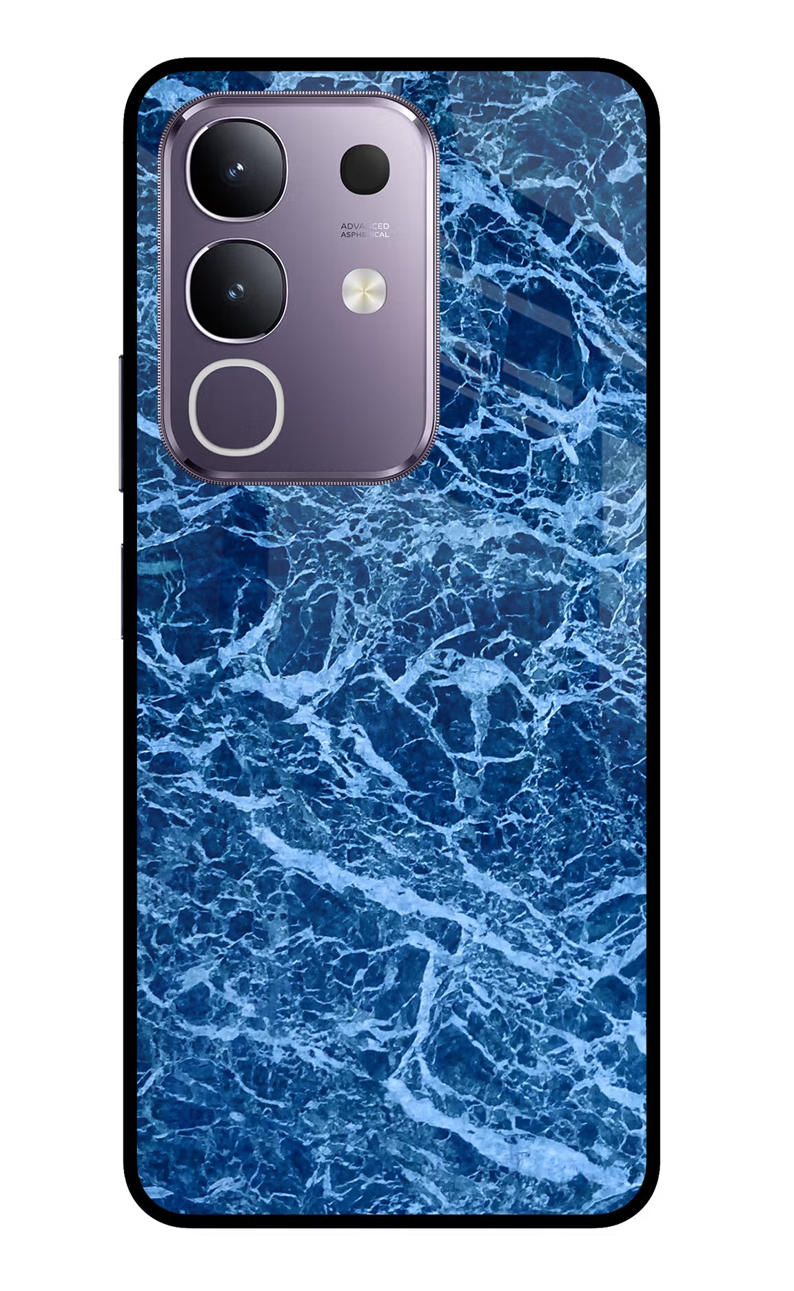 Blue Marble Vivo T4x 5G Glass Case Back Cover by Casekaro