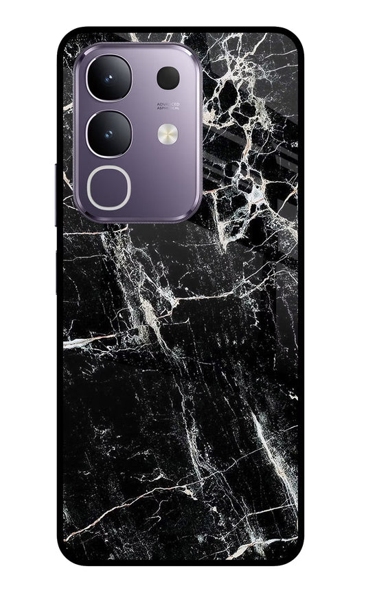 Black Marble Texture Vivo T4x 5G Glass Case