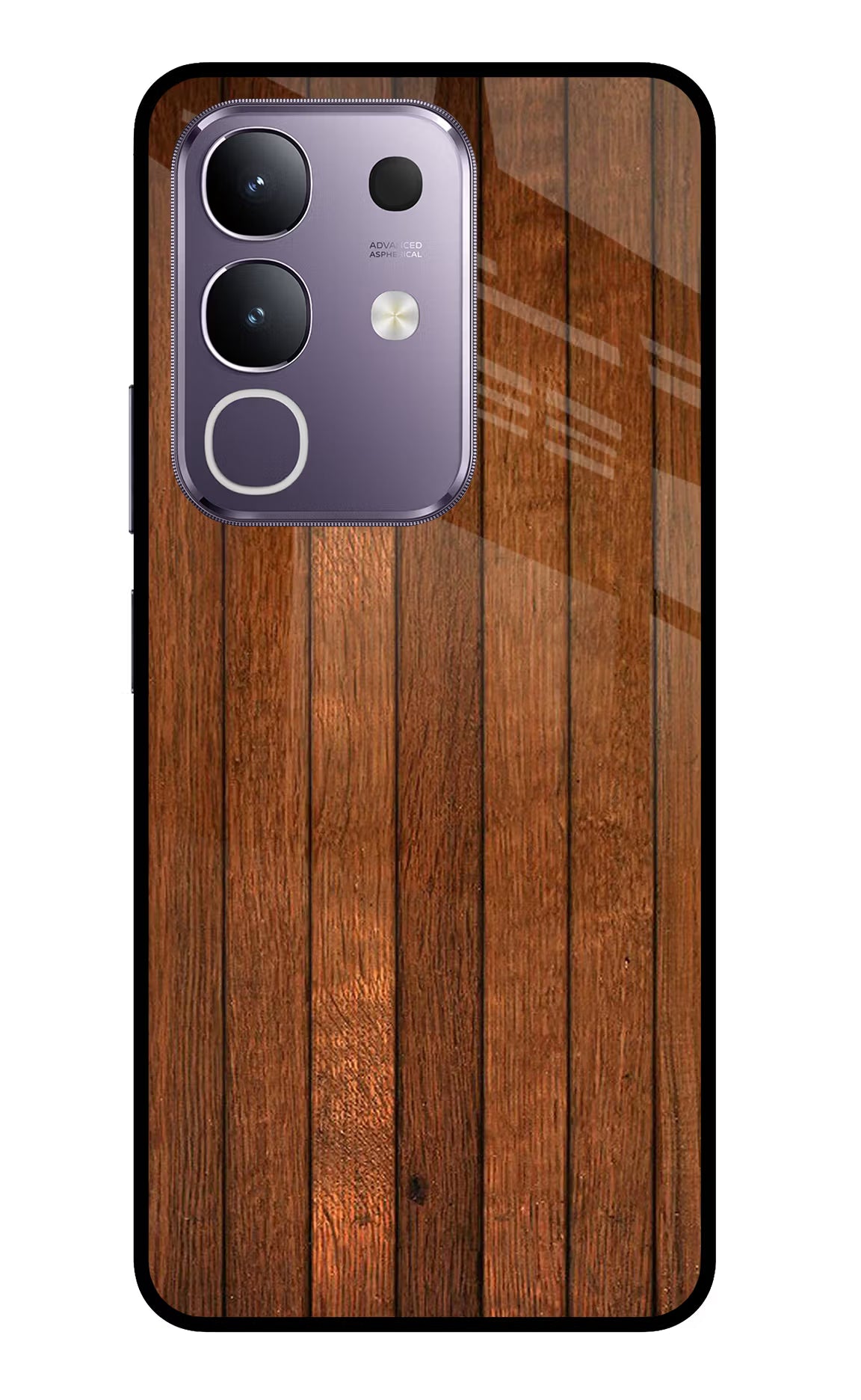 Wooden Artwork Bands Vivo T4x 5G Glass Case Back Cover by Casekaro