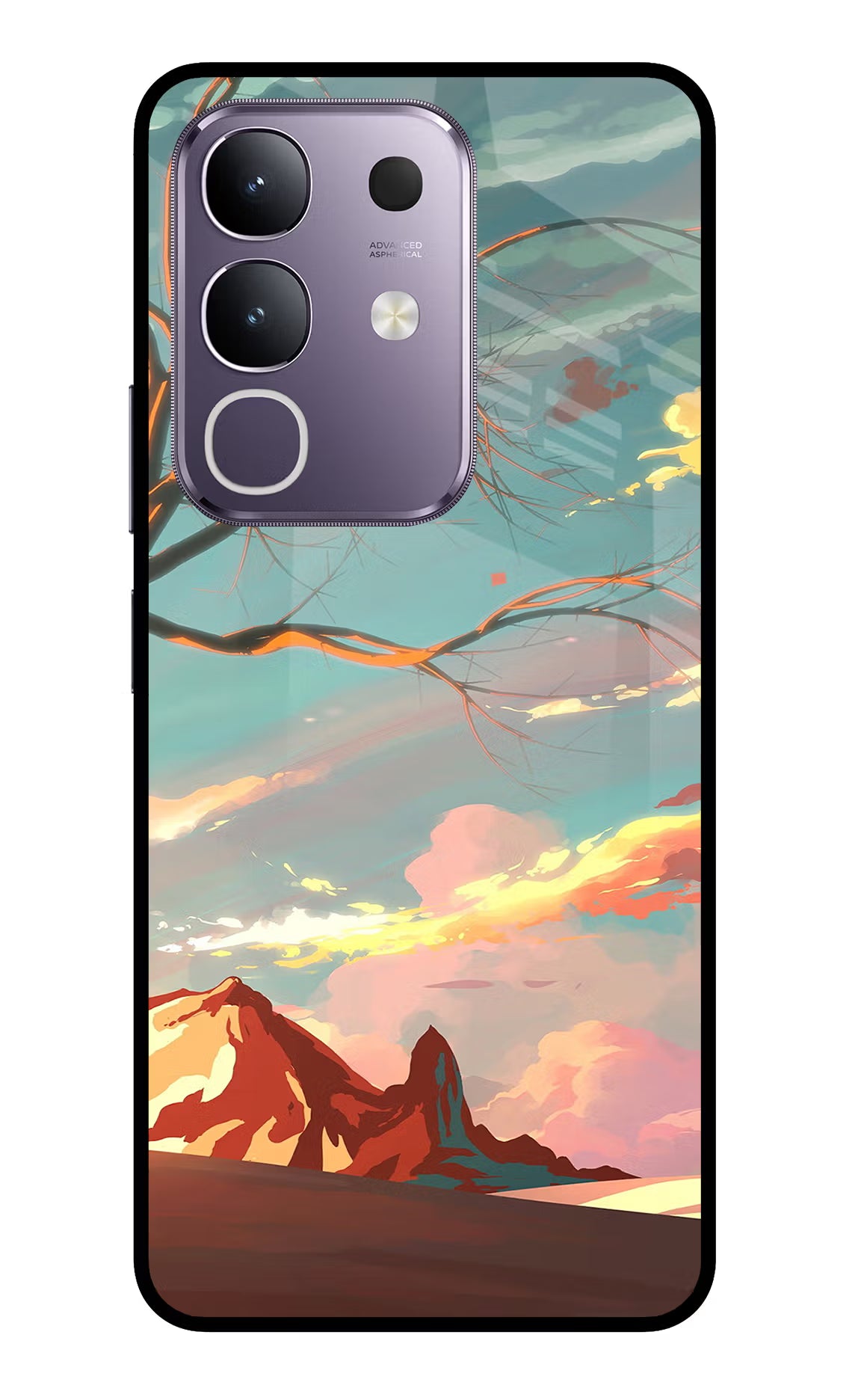 Scenery Vivo T4x 5G Glass Case Back Cover by Casekaro
