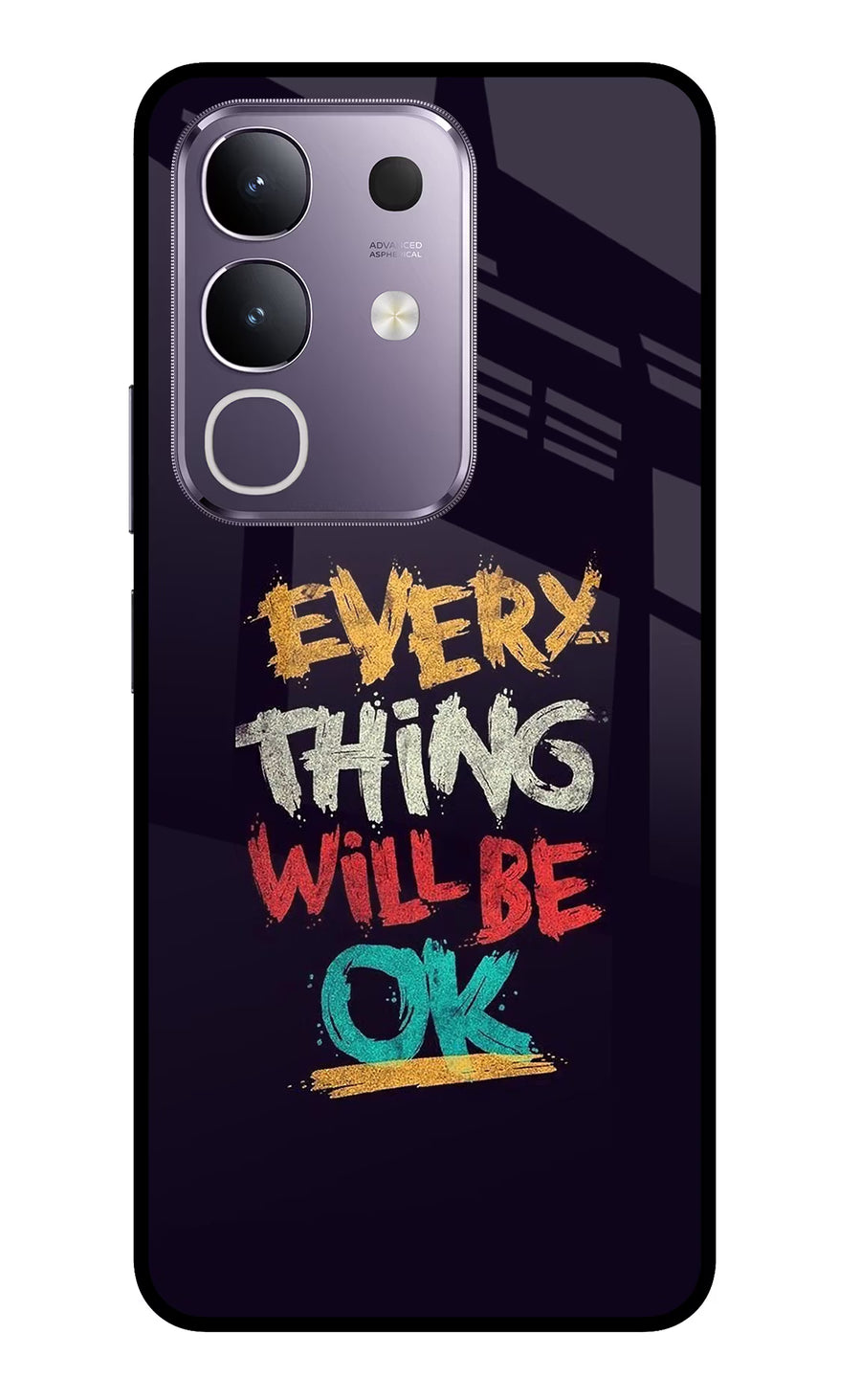 Everything Will Be Ok Vivo T4x 5G Back Cover, Glass case