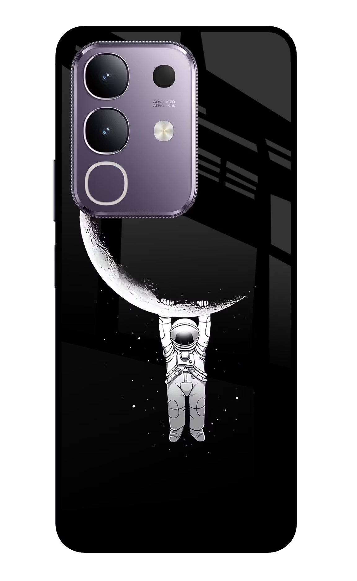Moon Space Vivo T4x 5G Glass Case Back Cover by Casekaro