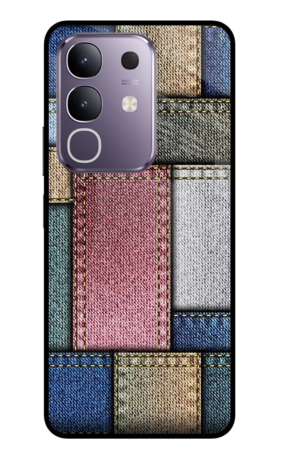 Multicolor Jeans Vivo T4x 5G Glass Case Back Cover by Casekaro