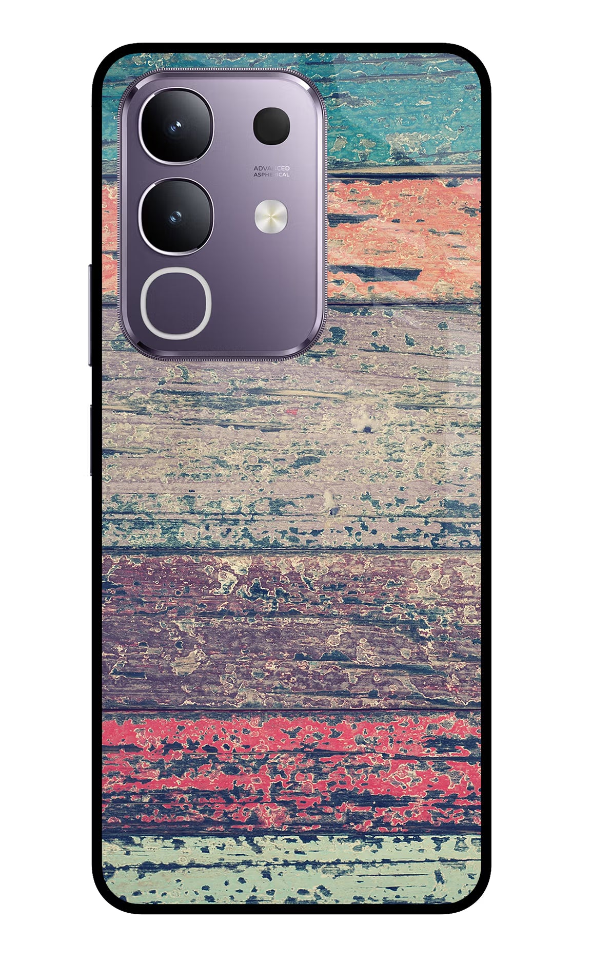 Colourful Wall Vivo T4x 5G Glass Case Back Cover by Casekaro