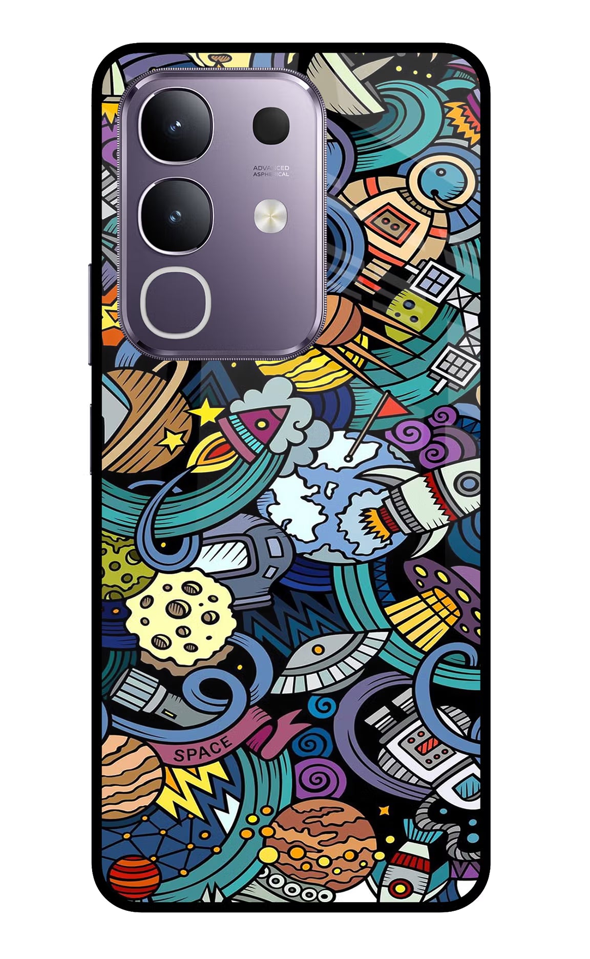 Space Abstract Vivo T4x 5G Glass Case
