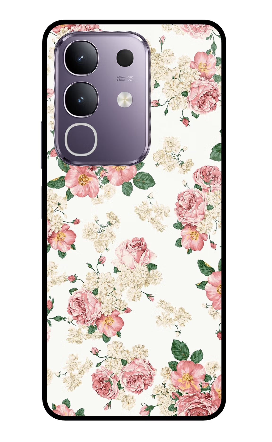 Flowers Vivo T4x 5G Glass Case