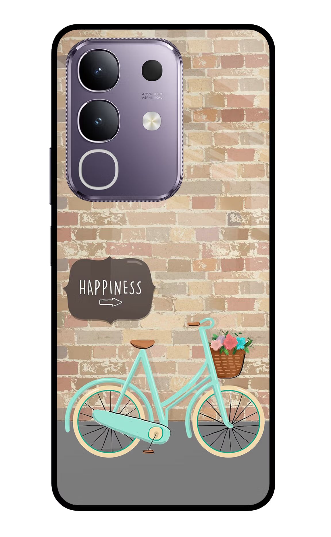 Happiness Artwork Vivo T4x 5G Glass Case Back Cover by Casekaro