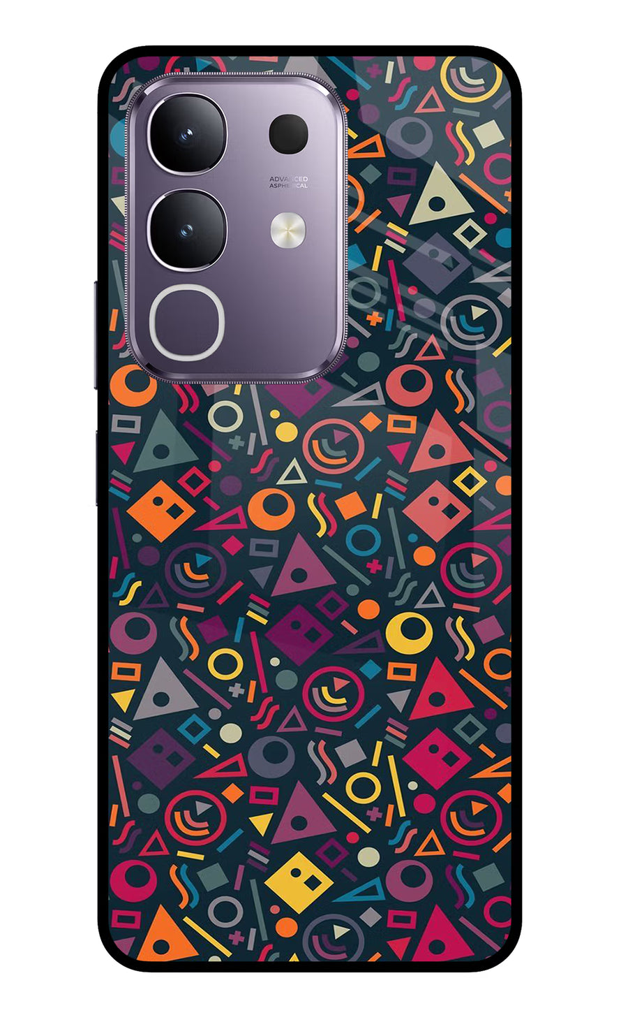 Geometric Abstract Vivo T4x 5G Back Cover, Glass case