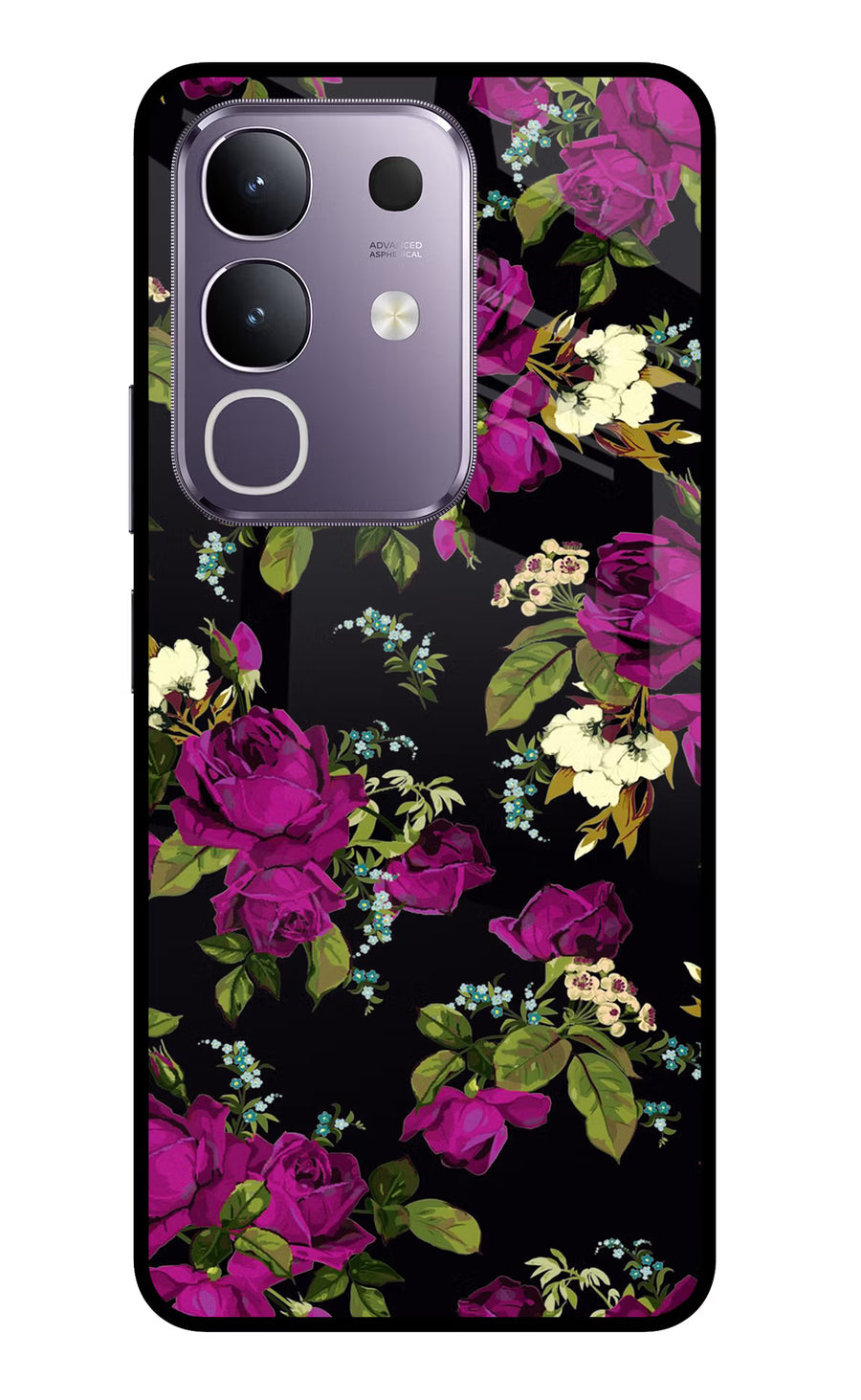 Flowers Vivo T4x 5G Back Cover, Glass case