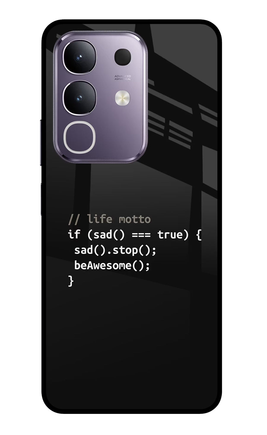 Life Motto Code Vivo T4x 5G Back Cover, Glass case