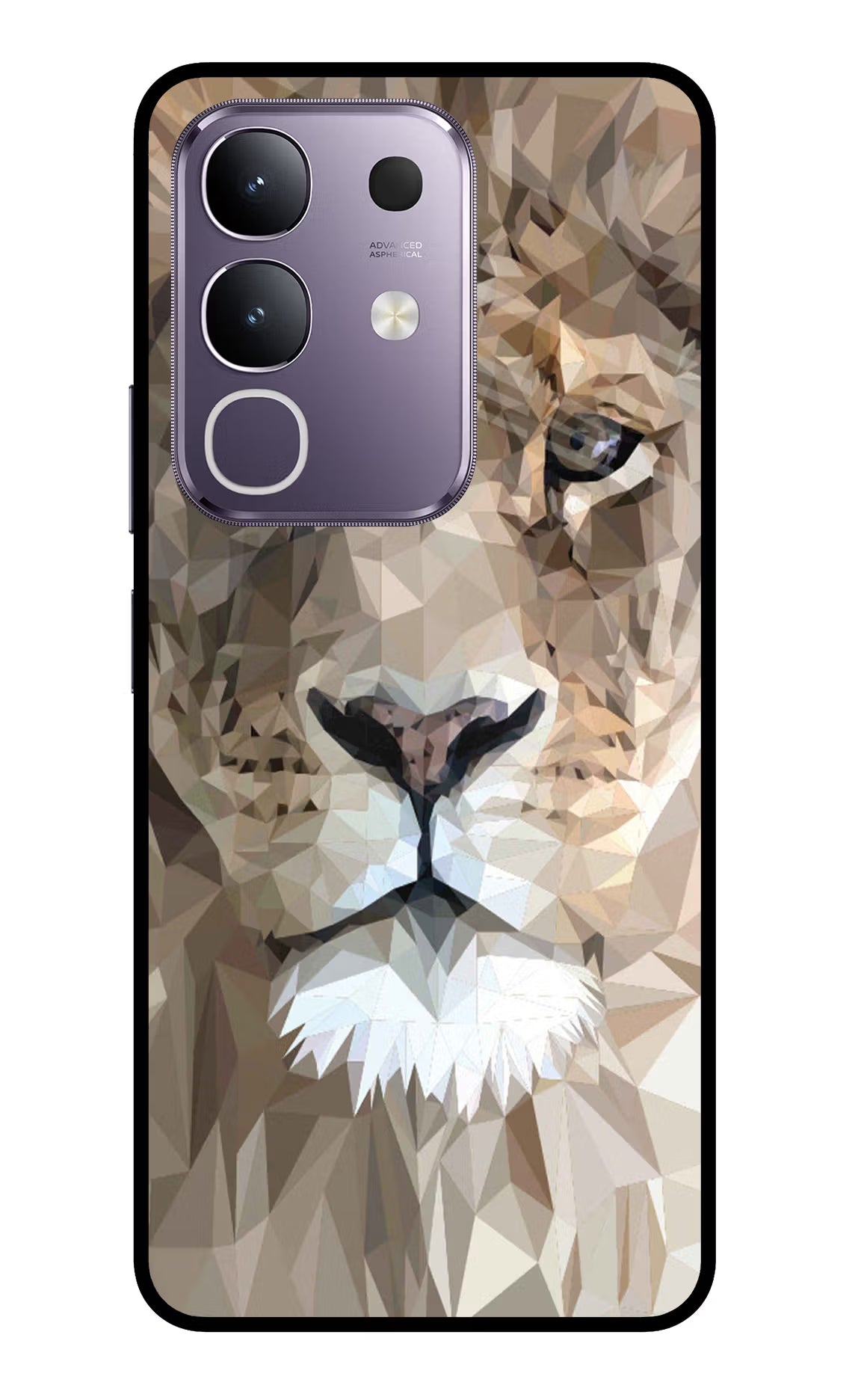 Lion Art Vivo T4x 5G Glass Case Back Cover by Casekaro
