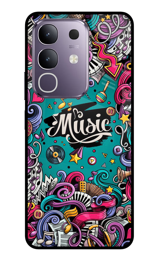 Music Graffiti Vivo T4x 5G Glass Case