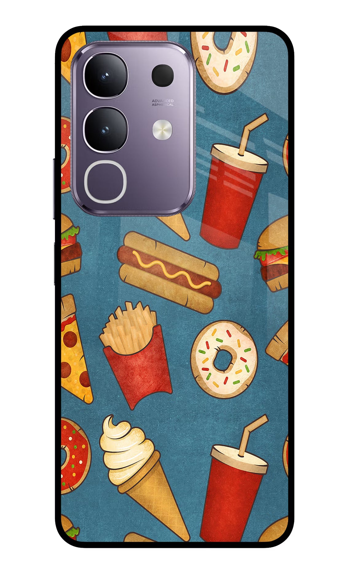 Foodie Vivo T4x 5G Glass Case Back Cover by Casekaro