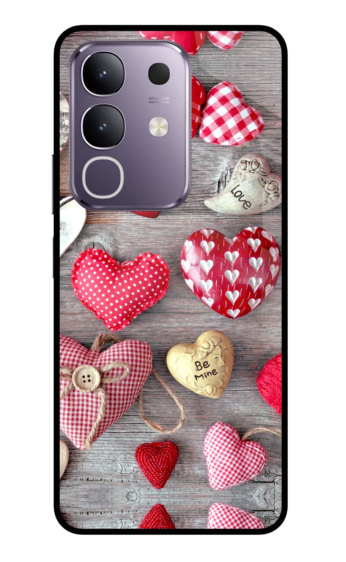 Love Wallpaper Vivo T4x 5G Glass Case Back Cover by Casekaro