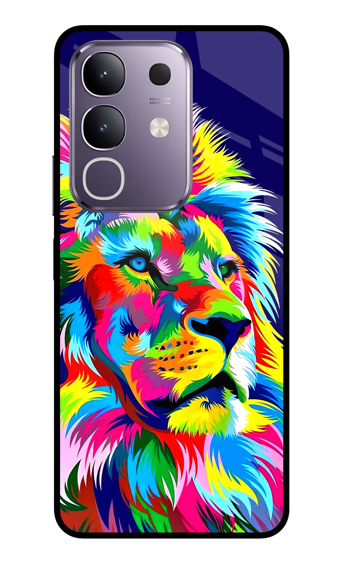 Vector Art Lion Vivo T4x 5G Glass Case Back Cover by Casekaro