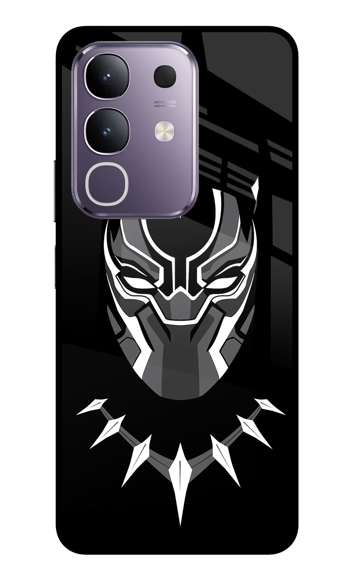 Black Panther Vivo T4x 5G Glass Case Back Cover by Casekaro