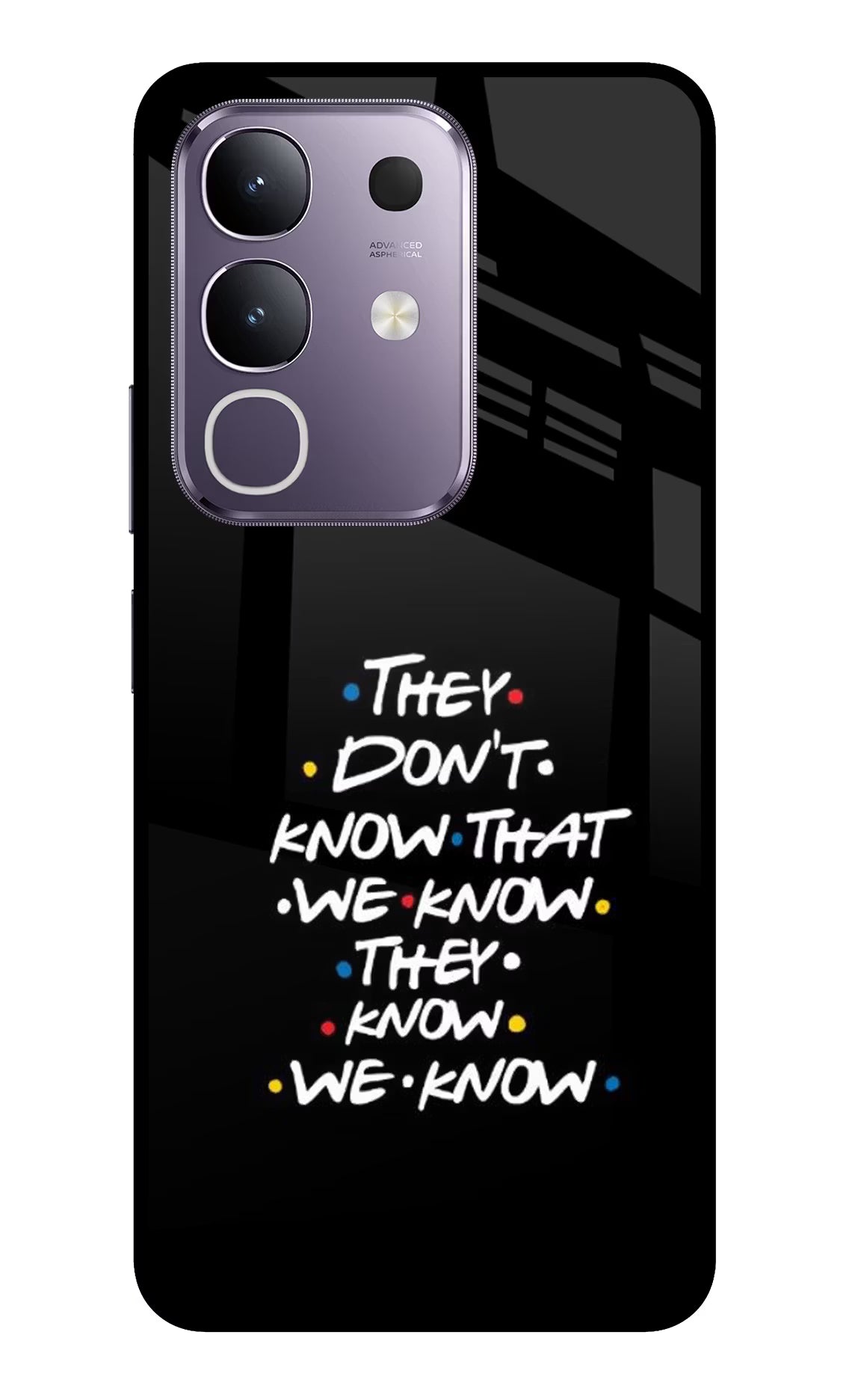 FRIENDS Dialogue Vivo T4x 5G Glass Case Back Cover by Casekaro