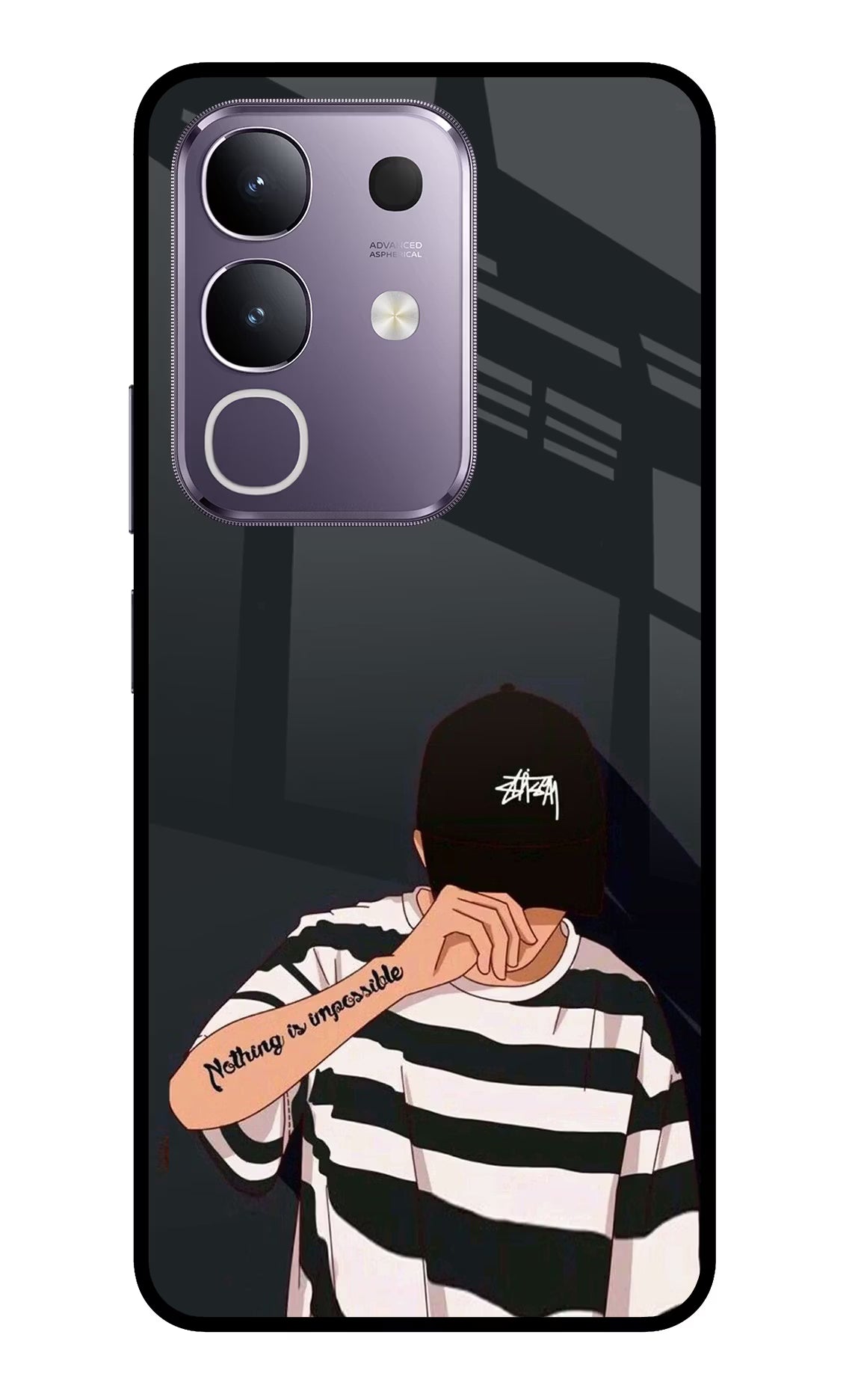 Aesthetic Boy Vivo T4x 5G Glass Case Back Cover by Casekaro