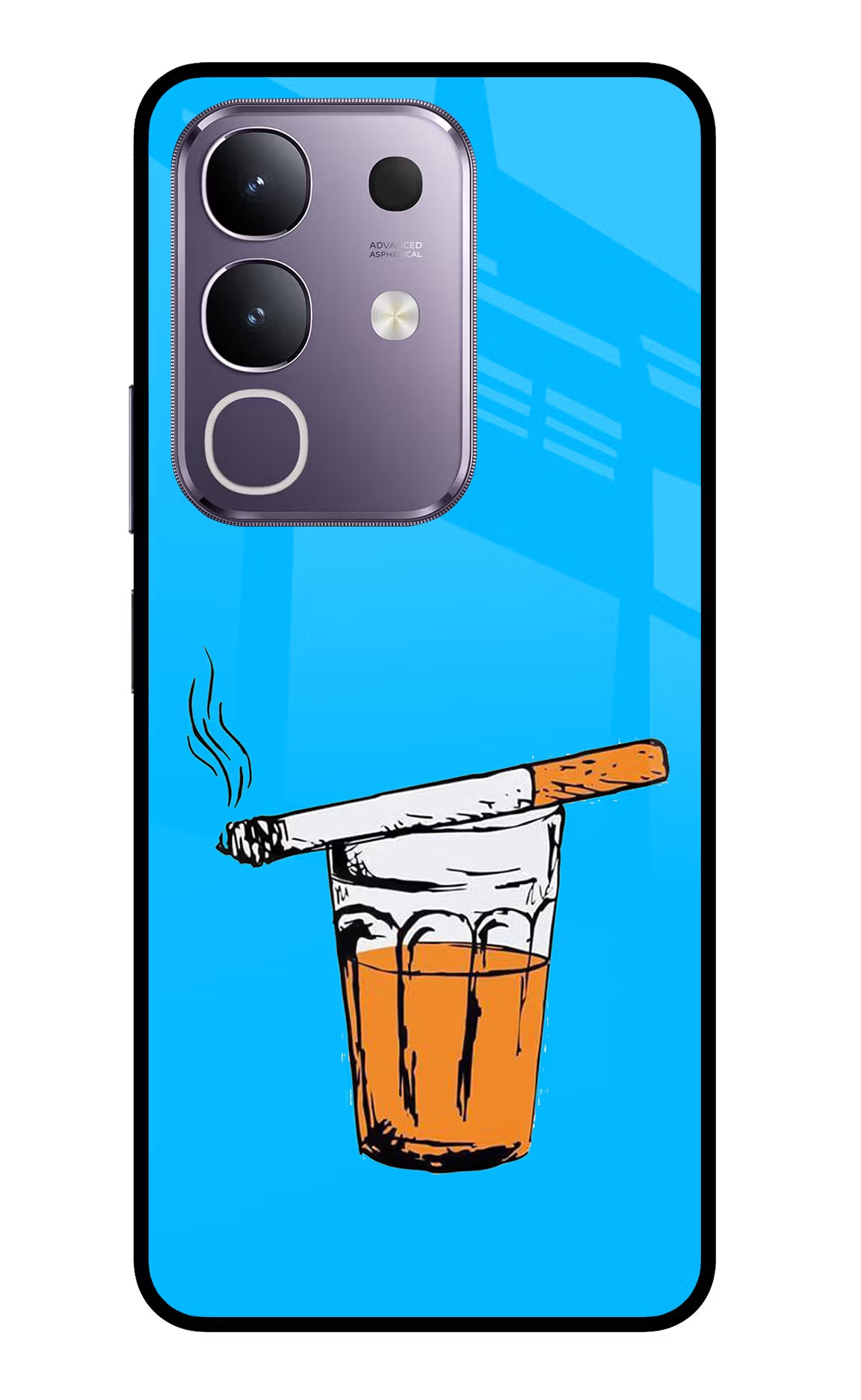 Chai Sutta Vivo T4x 5G Glass Case Back Cover by Casekaro