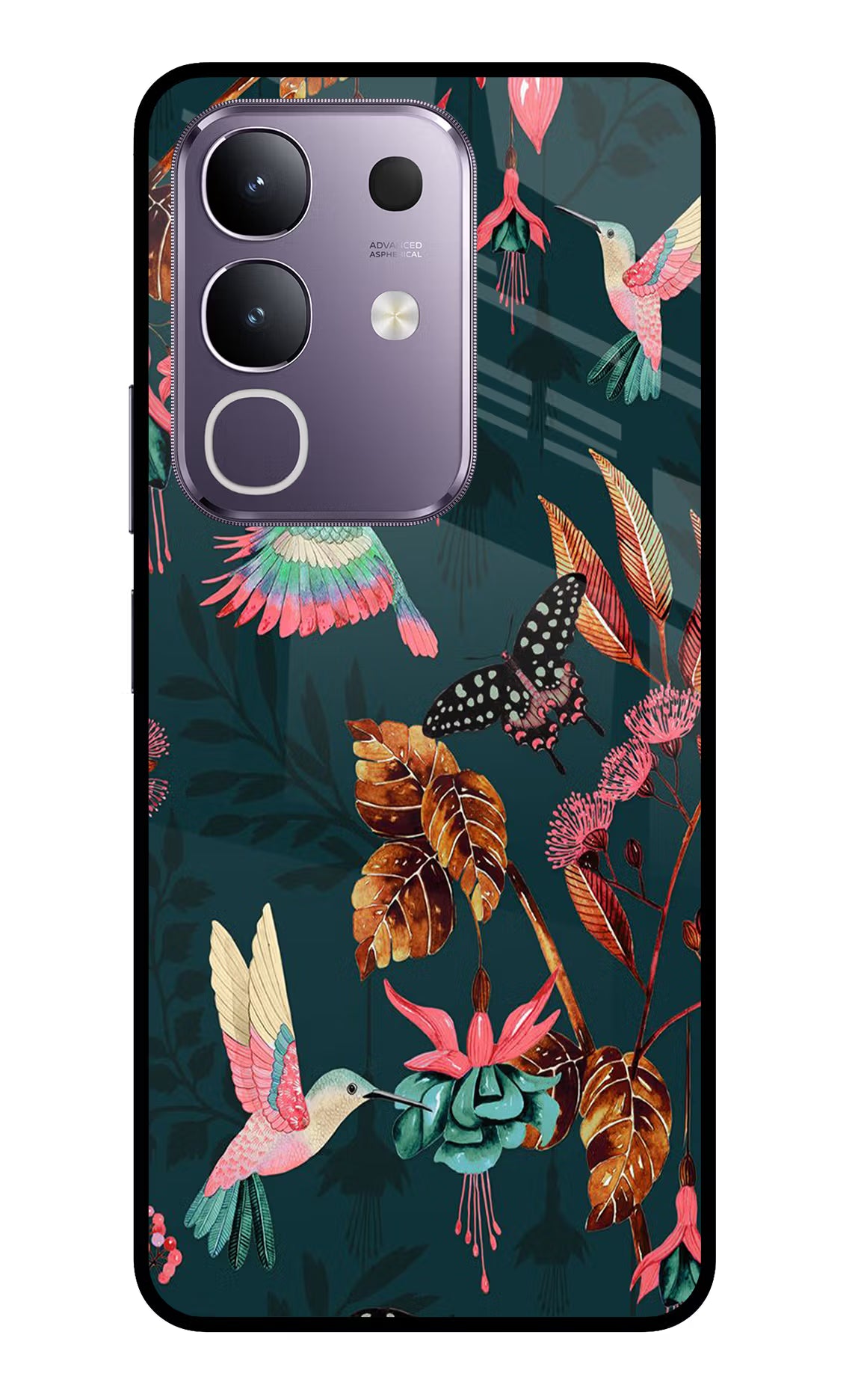 Birds Vivo T4x 5G Glass Case Back Cover by Casekaro