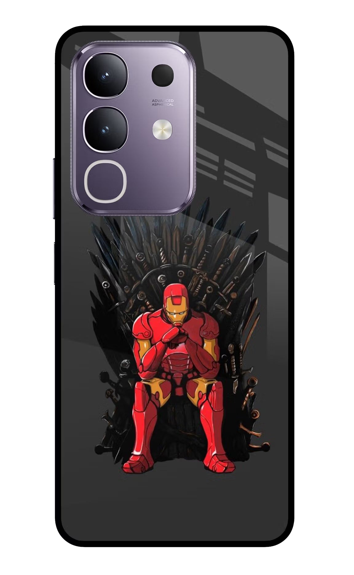 Ironman Throne Vivo T4x 5G Glass Case Back Cover by Casekaro
