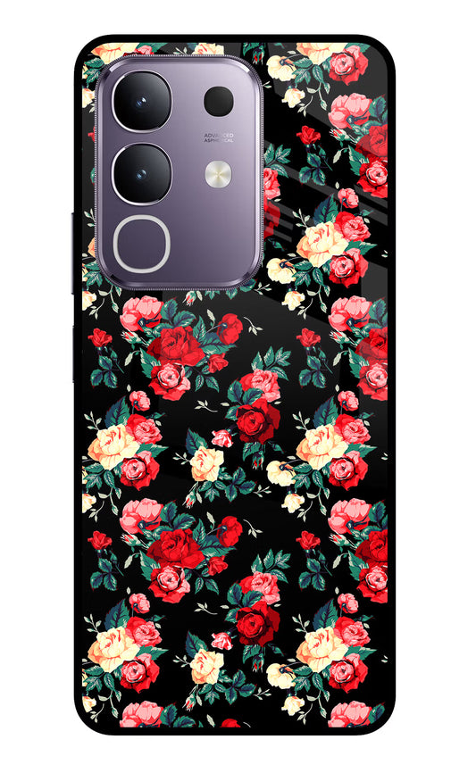 Rose Pattern Vivo T4x 5G Glass Case