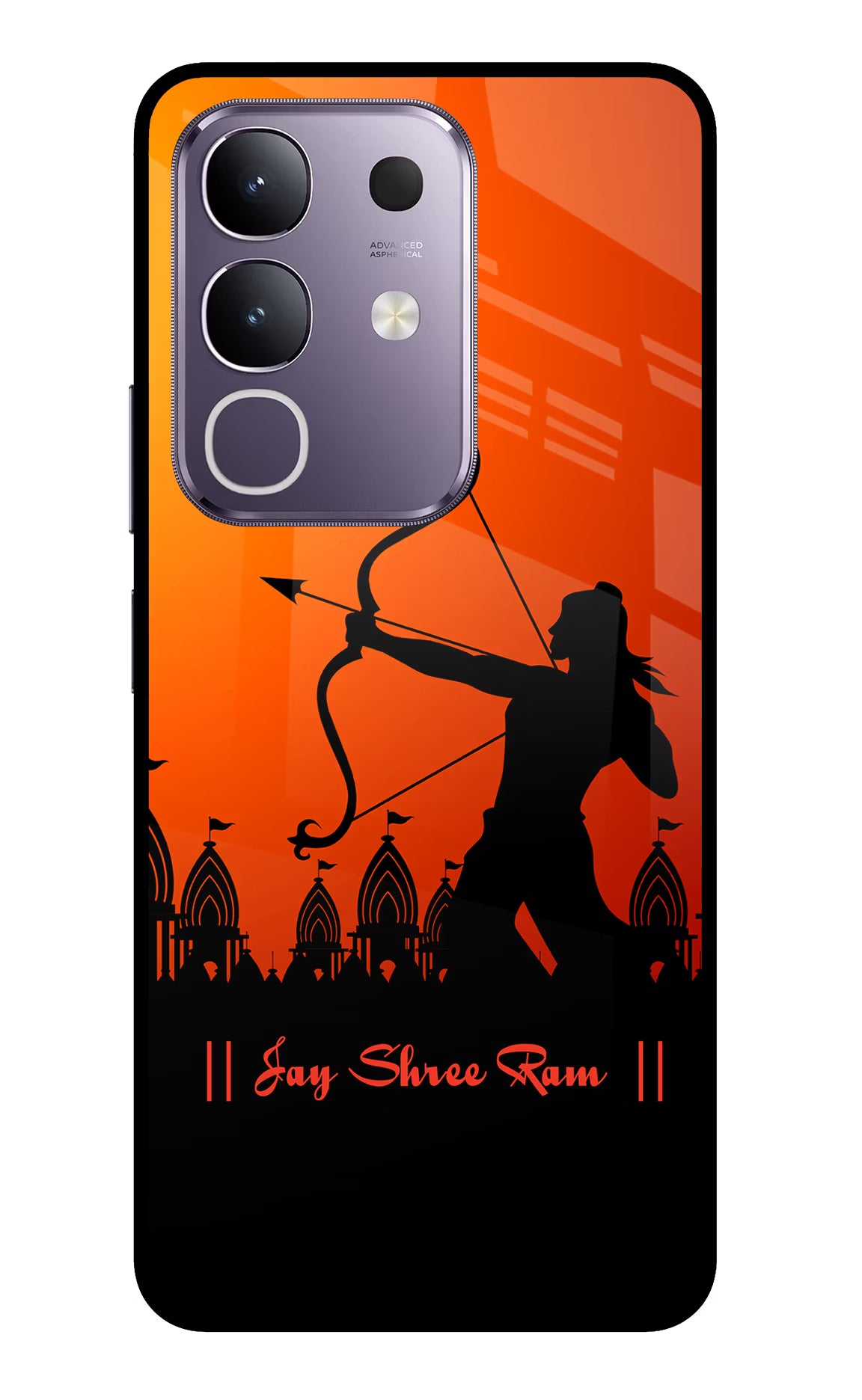 Lord Ram - 4 Vivo T4x 5G Glass Case Back Cover by Casekaro