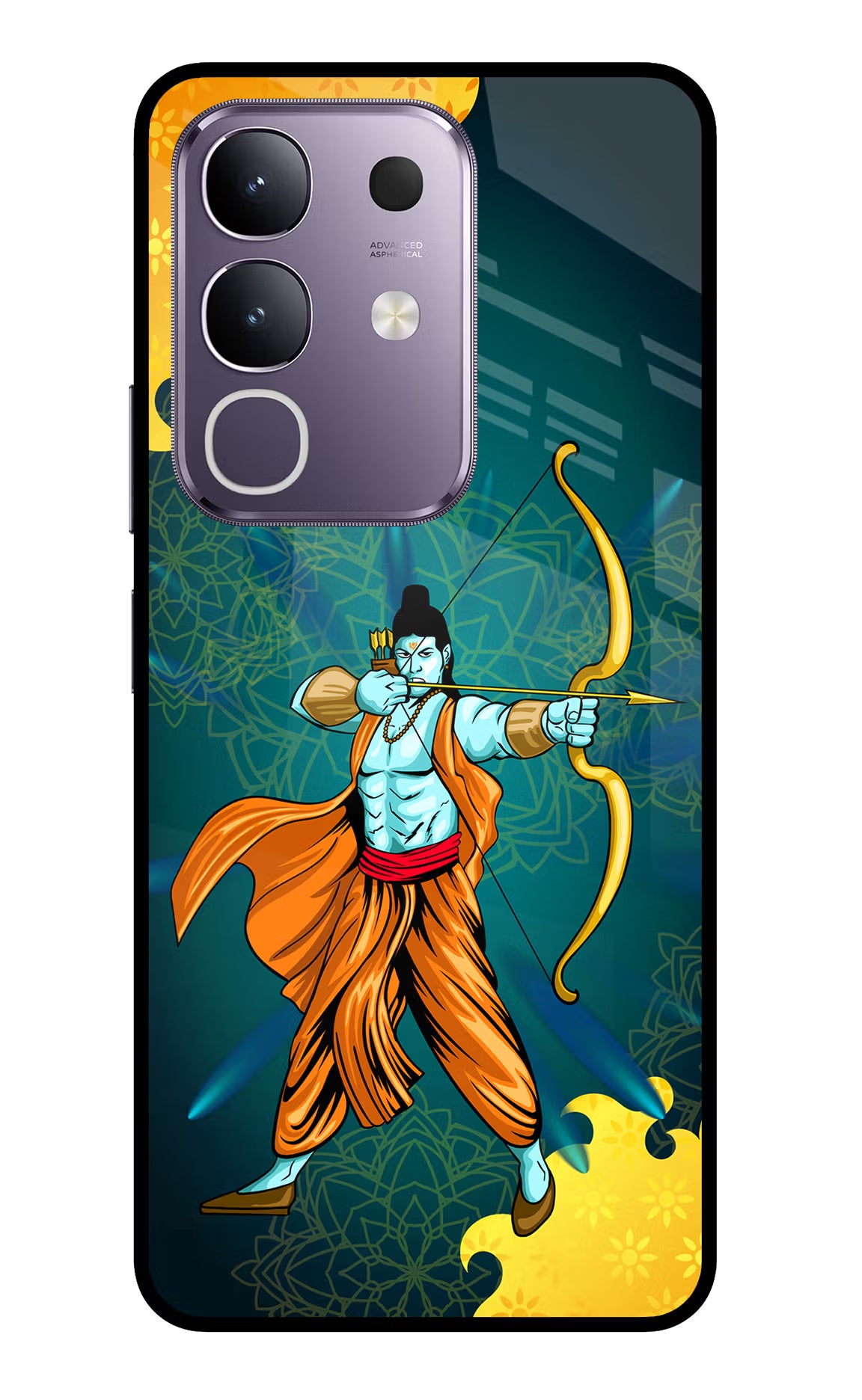 Lord Ram - 6 Vivo T4x 5G Glass Case Back Cover by Casekaro